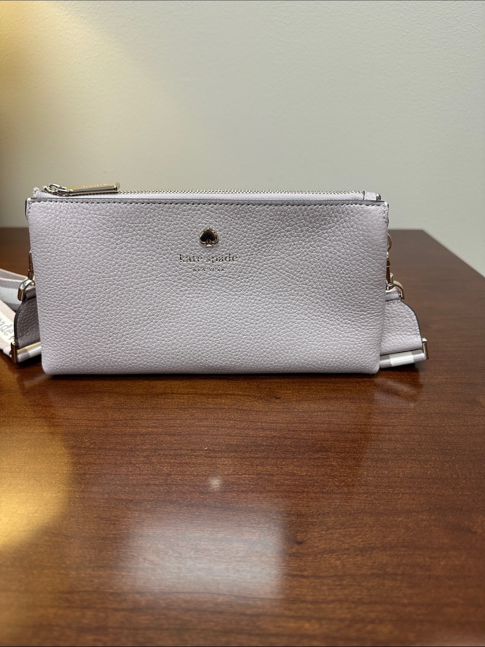kate spade Pebbled Leather Crossbody - Light Taupe - Picture 5 of 11
